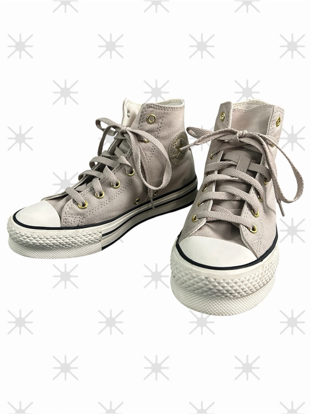 Converse Kids High-Top Sneakers in Light Beige